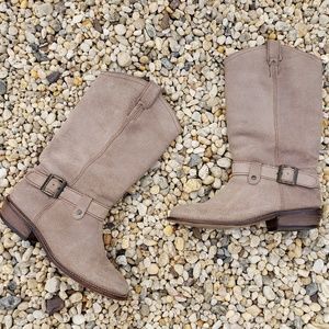Steve Madden Taupe Suede/Leather Boot